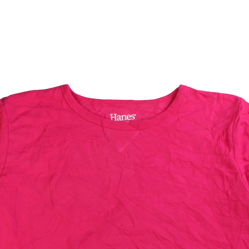 Hanes  Plain Heavyweight Crewneck Sweatshirt Medium Pink