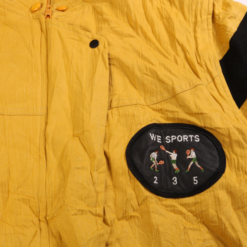 We Soirt  Back Zip Front Zip Bomber Jacket Small (missing sizing label) Yellow