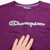 Champion  Spellout Heavyweight Crewneck Sweatshirt XSmall Purple