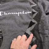 Champion  Rework Coogi Spellout Hoodie Small Grey