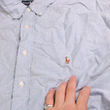 Ralph Lauren  Long Sleeve Button Up Shirt XLarge Blue