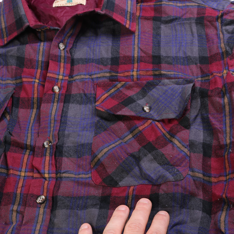 Northwest Territory  Check Lumberjack Long Sleeve Button Up Shirt XLarge Purple