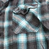 Aeropostale  Check Long Sleeve Button Up Shirt Medium Blue