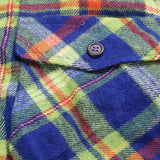 Palmettos  Long Sleeve Check Button Up Shirt Small Blue