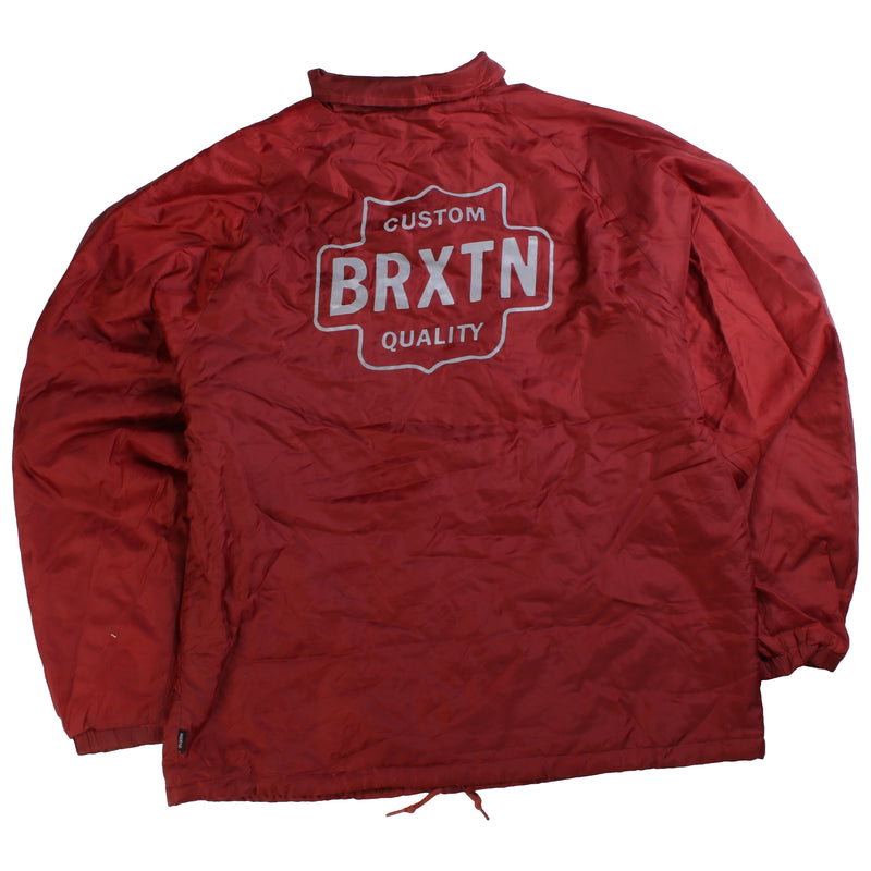 Brixton  BRXTN Coach Jacket Bomber Jacket Large Burgundy Red