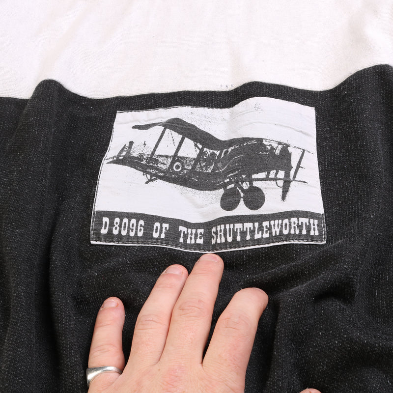 Flying  Plane Crewneck Sweatshirt Small (missing sizing label) Black