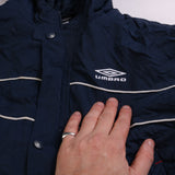 Umbro  Hooded Full Zip Up Windbreaker Jacket XLarge Navy Blue