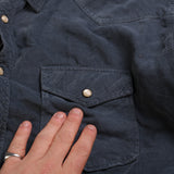 Old NAvy  Corduroy Long Sleeve Button Up Shirt XXLarge (2XL) Navy Blue