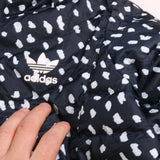 Adidas Full Zip Up Poker Dot Full Zip Up Pullover Puffer Jacket Women's Small Navy Blue
