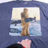 Star Wars Chewbacca Graphic Lightweight T Shirt Men's X-Large Navy Blue