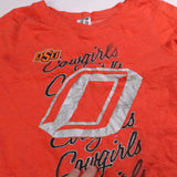 Russell Athletic Cowgirls V Neck Sweatshirt Men's Small Orange