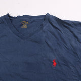 Ralph Lauren  Short Sleeve V Neck T Shirt Large Blue