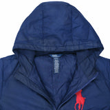 Ralph Lauren polo 90's Hooded Zip Up Puffer Jacket XLarge Blue