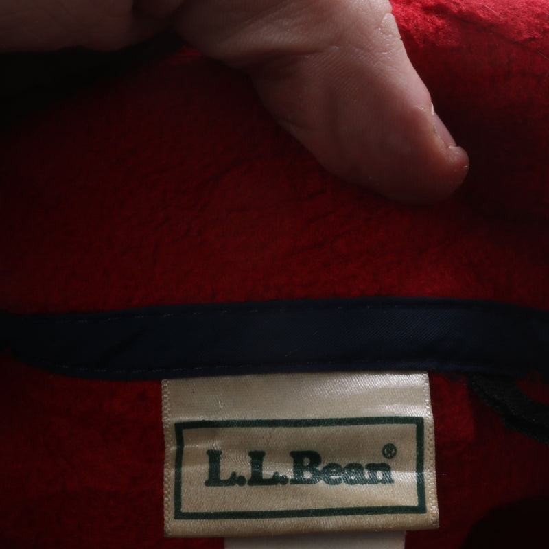 L.L.Bean  Full Zip Up Fleece Jumper Large Red
