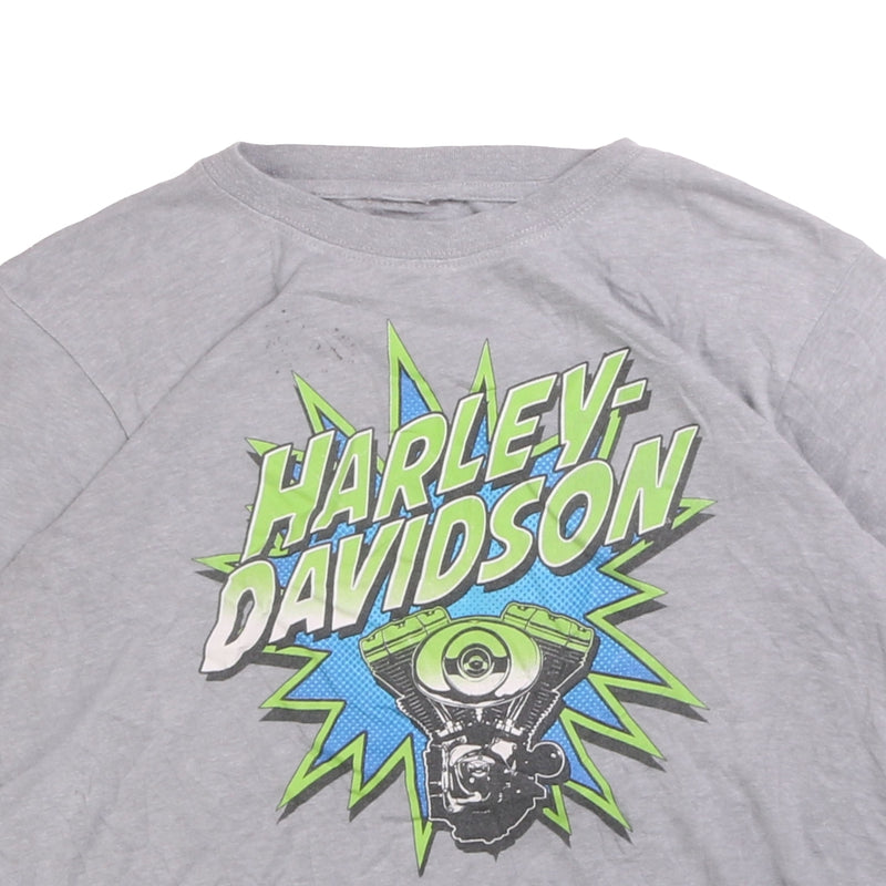 Harley Davidson  Back Print Short Sleeve Crewneck T Shirt Small (missing sizing label) Grey