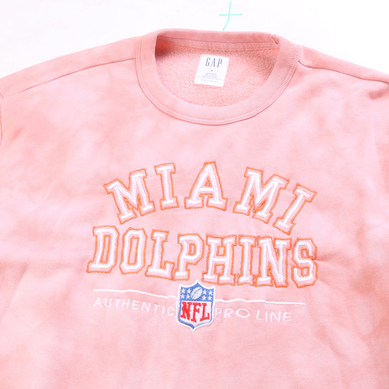 Gap  Miami Dolphins NFL Tie Dye Sweatshirt Medium Pink