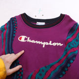 Champion  Rework Coogi Reverse Weave Sweatshirt XSmall Purple