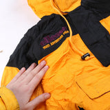 Ellesse  Retro Ski Hooded Full Zip Up Puffer Jacket Small Yellow