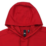 Adidas 90's Spellout Pullover Hoodie Large Red