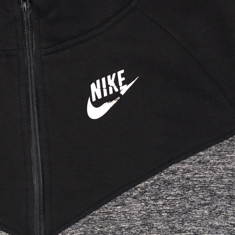 Nike 90's Spellout Zip Up Hoodie Large Black