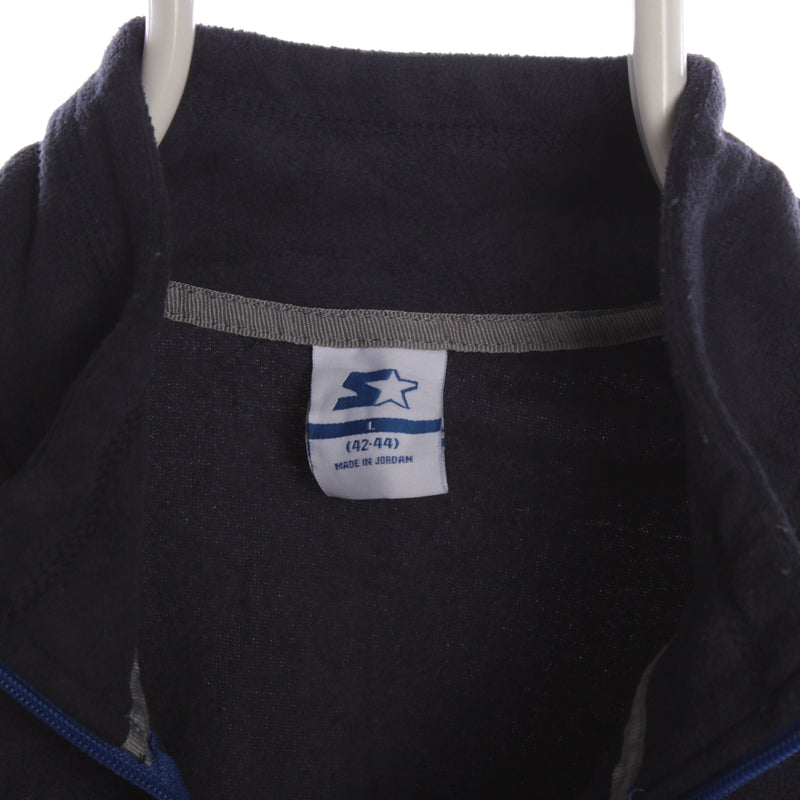 Starter 90's Quarter Zip Warm Soft Fleece Large Blue