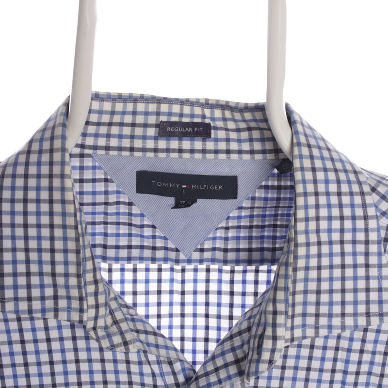 Tommy Hilfiger 90's Check Button Up Long Sleeve Shirt XLarge Blue
