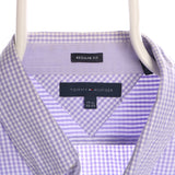 Tommy Hilfiger 90's Check Plain Long Sleeve Shirt Large Purple