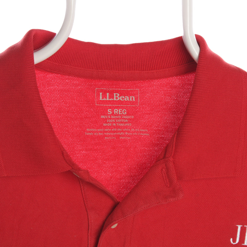L.L.Bean 90's Short Sleeve Button Up Polo Shirt Small Red