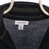 Calvin Klein 90's Quarter Zip Knitted Jumper / Sweater Large  Black