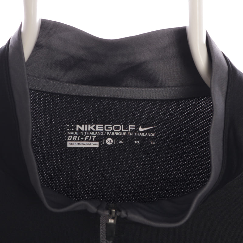 Nike 90's Quarter Zip Nylon Sportswear Sweatshirt XLarge Black