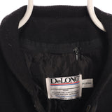 DeLONG 90's Letterman Leather Arms Varsity Jacket XXLarge (2XL) Black