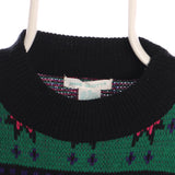 Jamie Scott 90's Coogi Style Knitted Crewneck Jumper / Sweater Medium Grey
