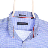 Tommy Hilfiger 90's Check Long Sleeve Button Up Shirt 16.5 Neck (Large) Blue