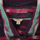 Sonoma 90's Aztec Full Zip Up Puffer Jacket Women's Medium Green