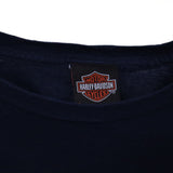 Harley Davidson 90's Back Print Short Sleeve Graphic Blazer Large Navy Blue