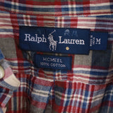 Polo Ralph Lauren 90's Long Sleeve Button Up Check Shirt Medium Khaki Green