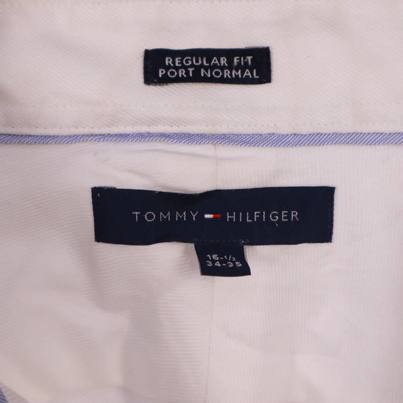 Tommy Hilfiger 90's Long Sleeve Button Up Plain Shirt Large White