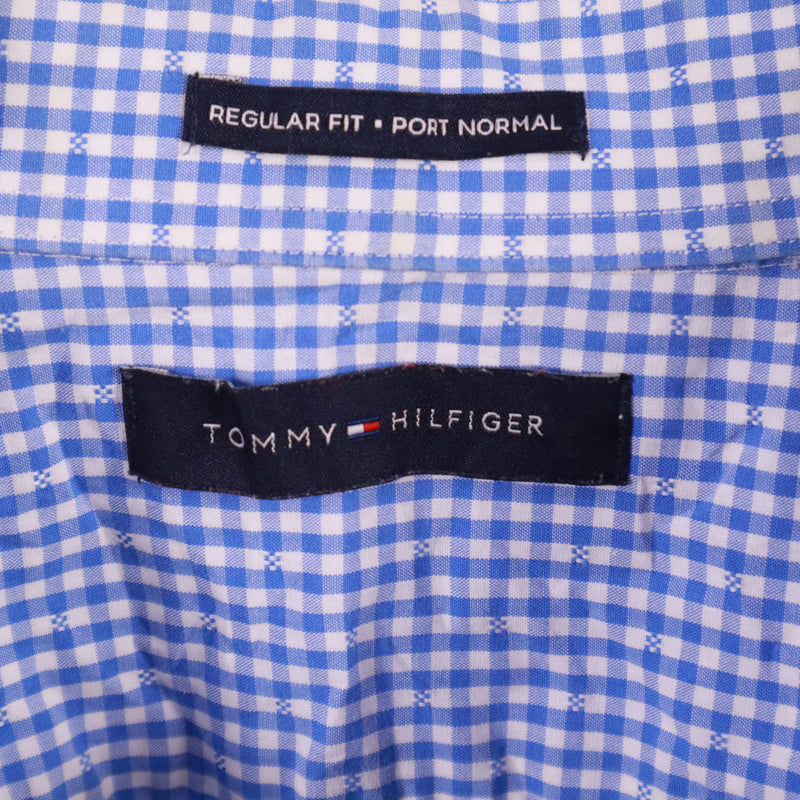 Tommy Hilfiger 90's Long Sleeve Button Up Check Shirt Large Blue