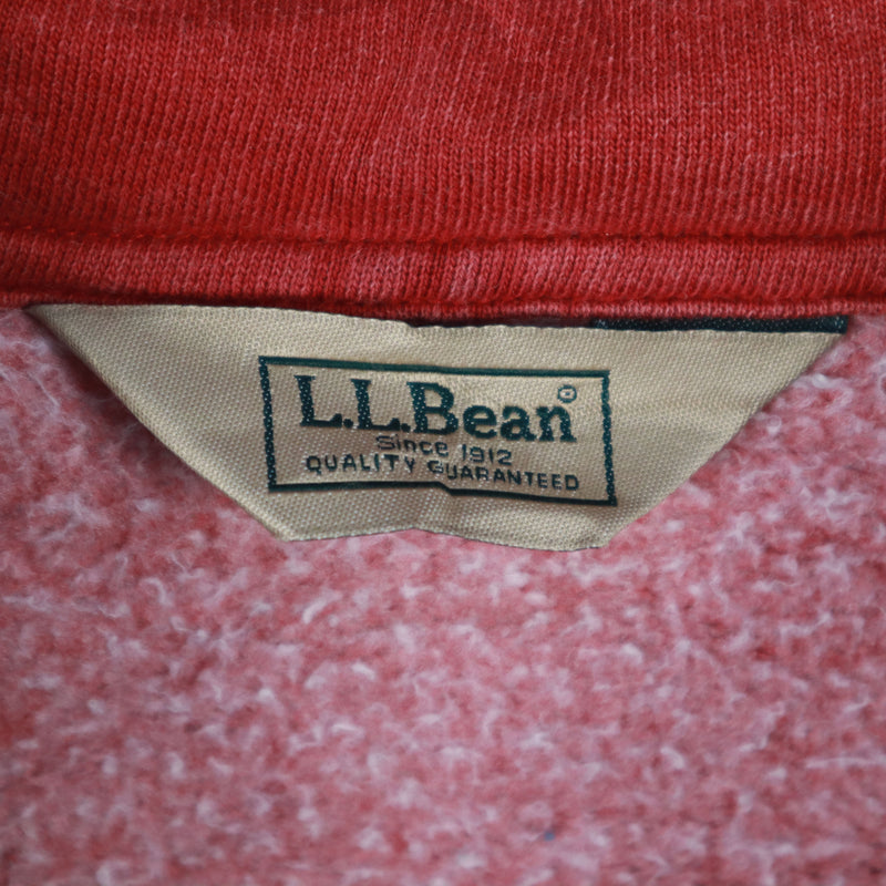 L.L.Bean 90's Full Zip Up Jumper Medium Burgundy Red