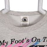 Ross International 90's Rock and Roll Crewneck Sweatshirt Large (missing sizing label) Grey
