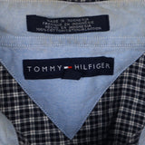 Tommy Hilfiger 90's Short Sleeve Button Up Shirt XLarge Navy Blue