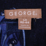 George 90's Car Short Sleeve Button Up Shirt Large Blue