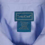 Tropi Cool 90's Short Sleeve Button Up Shirt XXXLarge (3XL) Blue