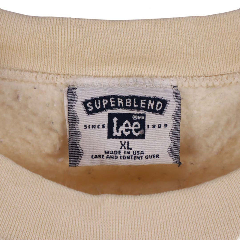 Lee 90's Crewneck Workwear Crewneck Sweatshirt XLarge Beige Cream