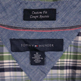 Tommy Hilfiger 90's Short Sleeve Single Stitch Button Up Shirt Medium Green
