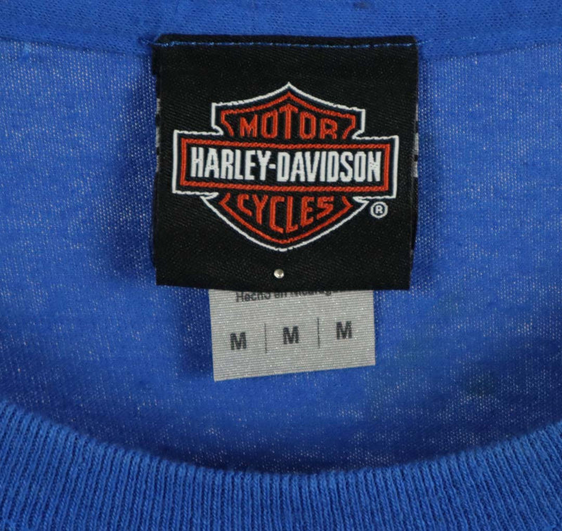 Harley Davidson 90's Short Sleeve Crewneck T Shirt Medium Blue
