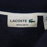 Lacoste 90's Short Sleeve Quarter Button Polo Shirt XLarge Navy Blue