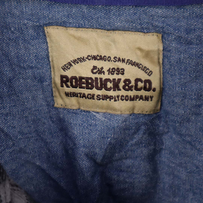 RoeBuck&Co 90's Flannel Long Sleeve Button Up Check Shirt Medium Black