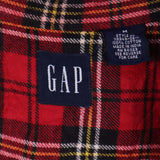 Gap 90's Flannel Long Sleeve Button Up Shirt Medium Red