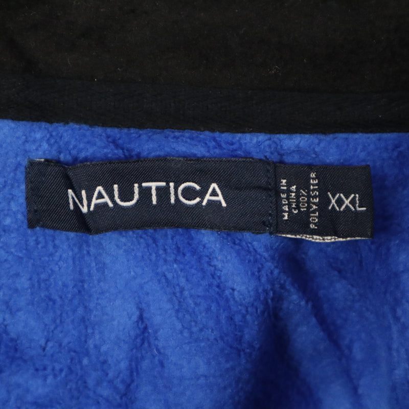 Nautica 90's Quarter Zip Single Stitch Jumper XXLarge (2XL) Blue